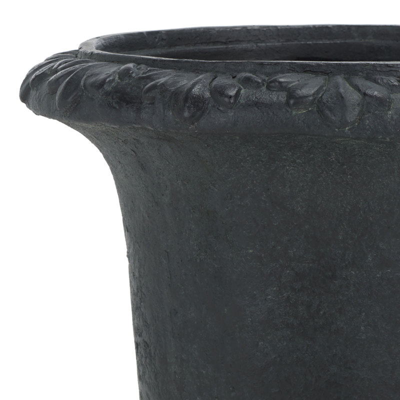 Copacabana 19.7" H Magnesium Oxide Urn Planter, Black