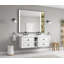 Base de meuble-lavabo mural 60 po avec double tiroir et fermeture en douceur
