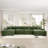 Oversized Cloud Modular U-Shape Sectional Couch With Ottoman, Premium Corduroy Fabric, Deep Seat, Wide Armrests, And 8 Throw Pillows, Easy Assembly, Ideal For Living Rooms And Studies-327313738-327313741