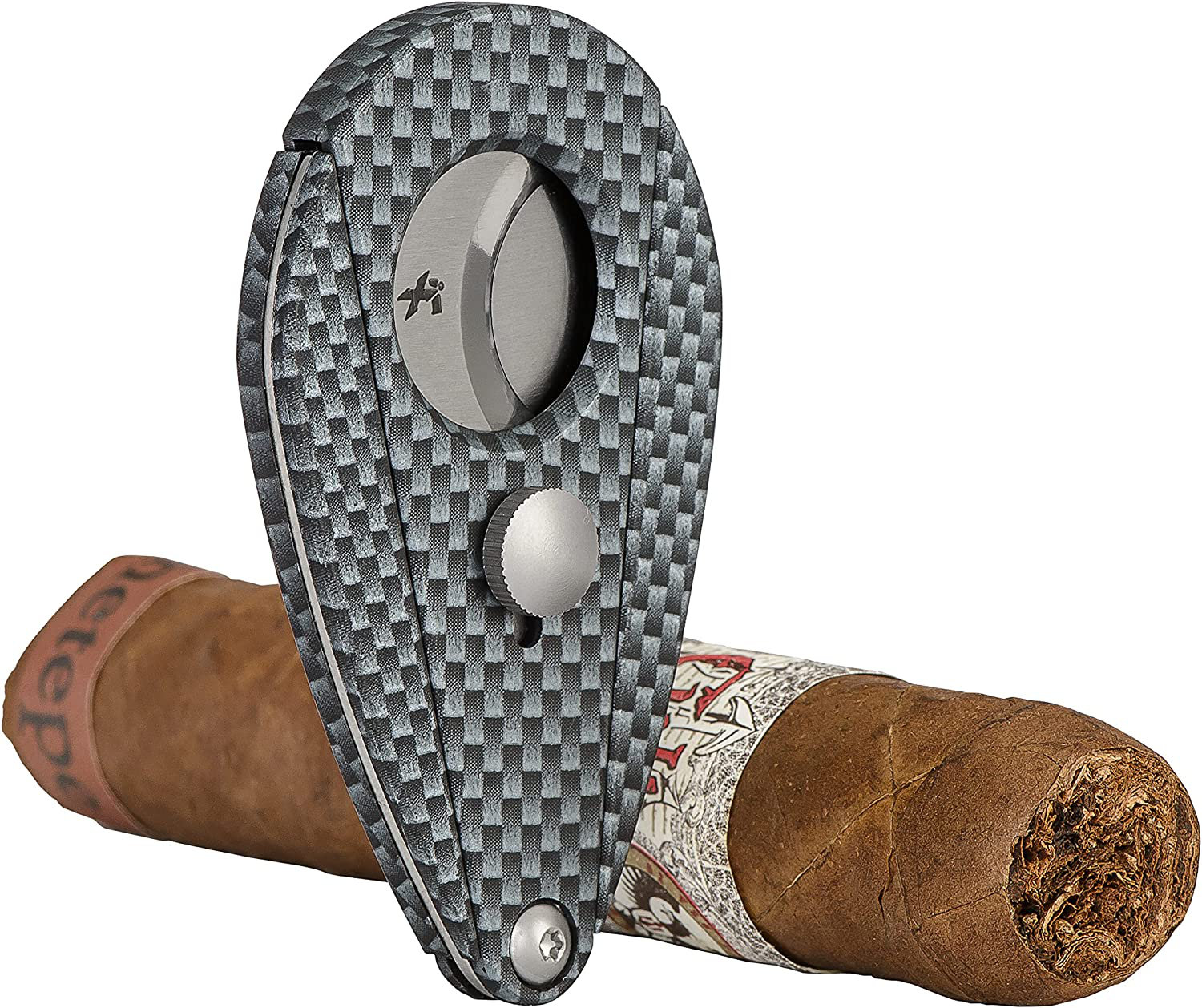 Xikar Xi2 Cigar Cutter, Cuts 54 Ring Gauge Cigar In Half, Sharpest 440 Stainless Steel Blades