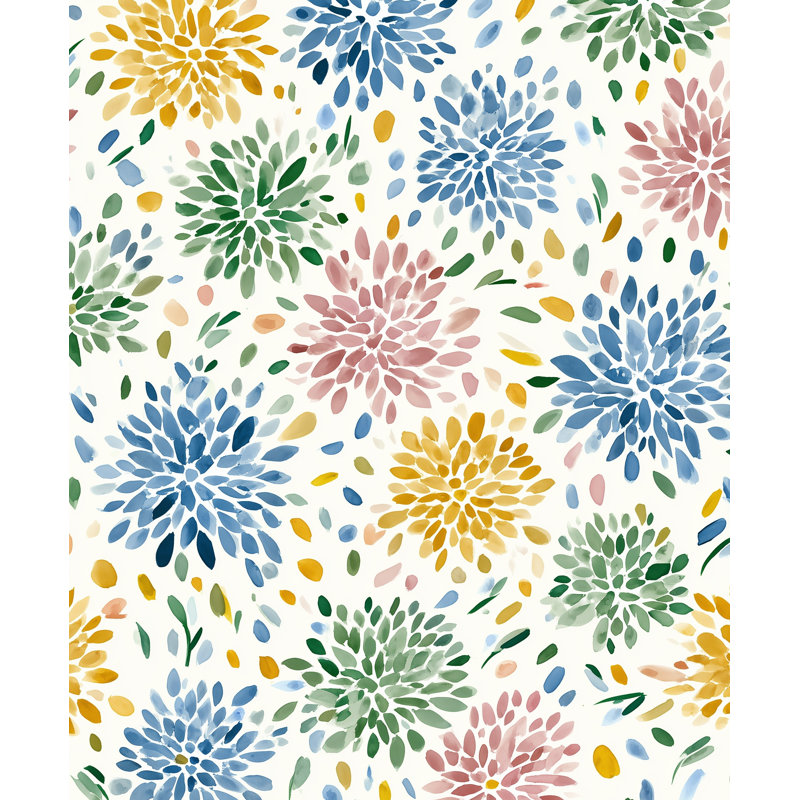 Papier peint floral abstrait
