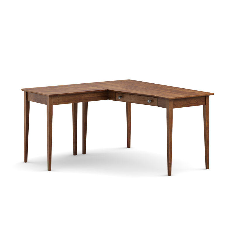 Bureau en bois massif gauche Malani, Brun toscan