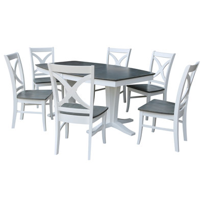 Festus 9 Piece Solid Wood Dining Set