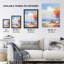 Wall Art Print Summit Viewpoint Lone Autumn Tree Painting Blue Poster