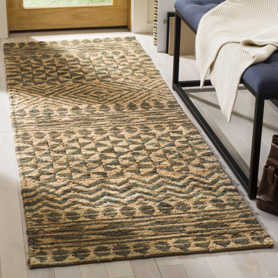 Geometric Hand Woven Jute Geometric Rug