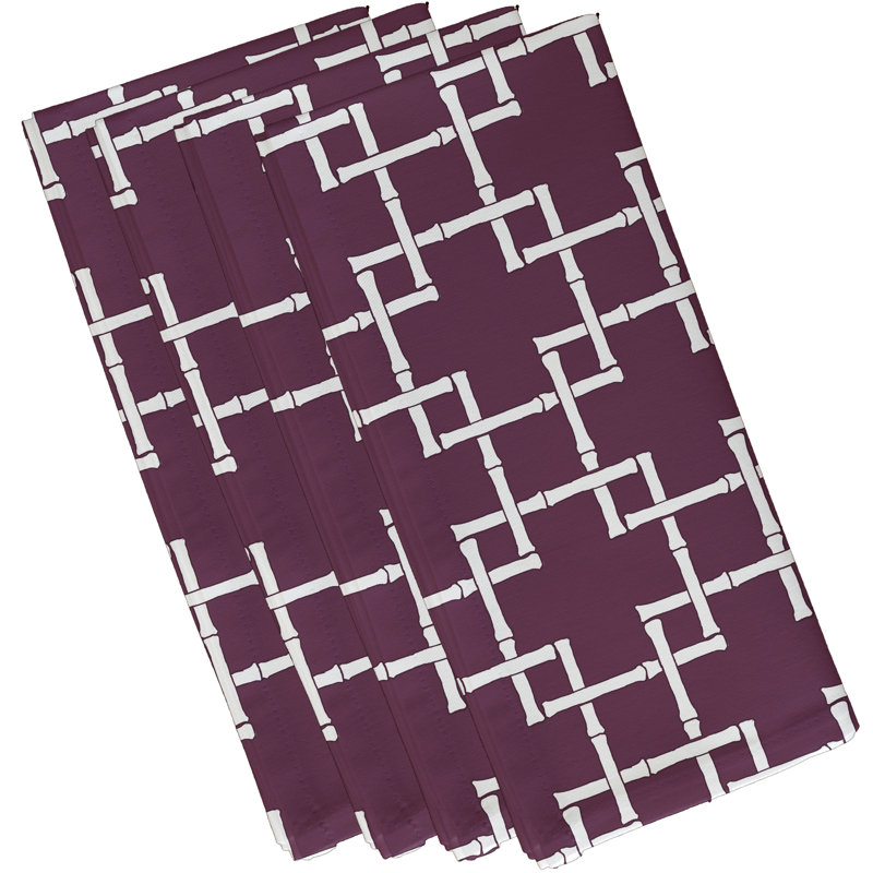 Ensemble de serviettes 4 pièces Yoshida, L 18 po x L 18 po, Mauve