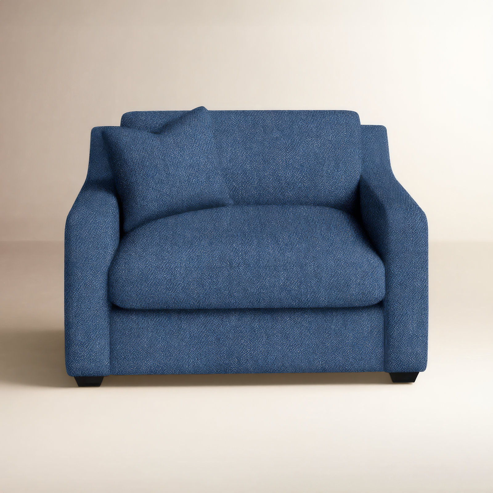 Rhodes Upholstered Chair And A Half, Classic Indigo Denim