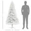 9Ft Tall Artificial Christmas Tree, Unlit Xmas Tree With 2132 Branch Tips, Auto Open, Steel Base, Holiday Décor For Home Office, White-107091621