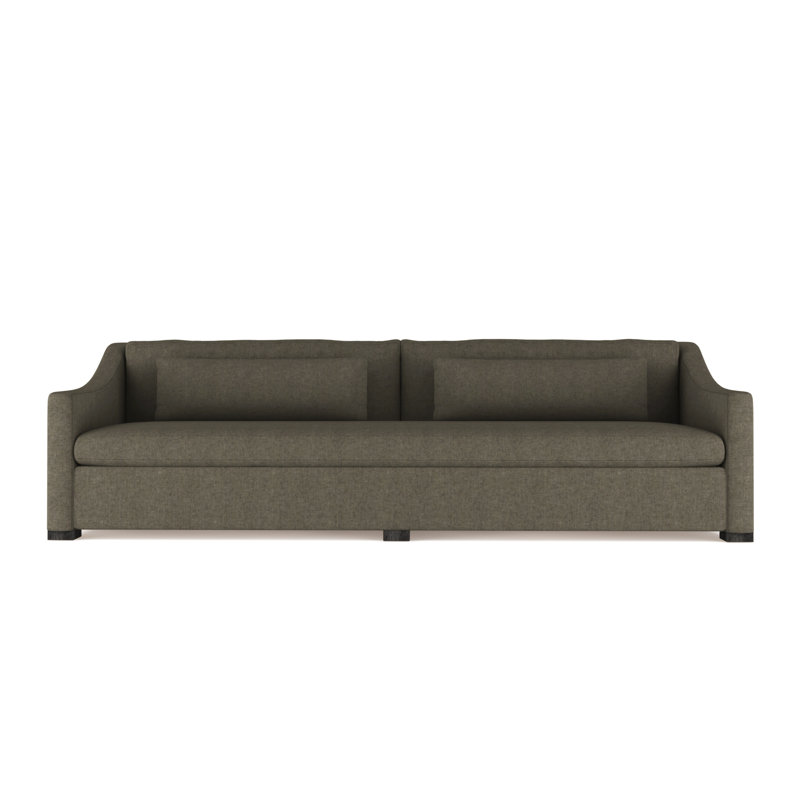 Crosby Slope Arm Sofa, 32.5" H x 84" W x 43" D, Plush Velvet Graphite, Weathered