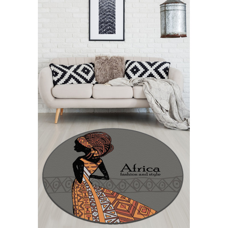 Round Chauncey Shag Area Rug, Round 100cm