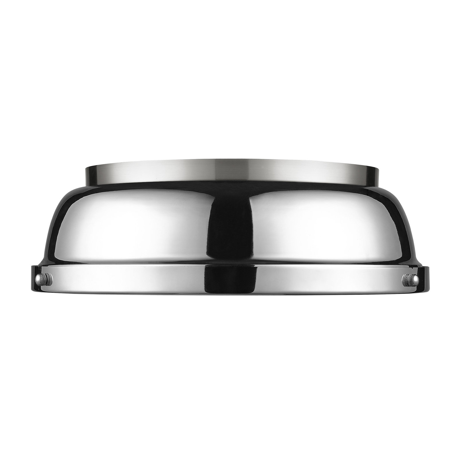 Calico 2 Light Steel Flush Mount, Chrome, Pewter