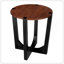 Table d'appoint en bois massif ACACIA, brun et noir