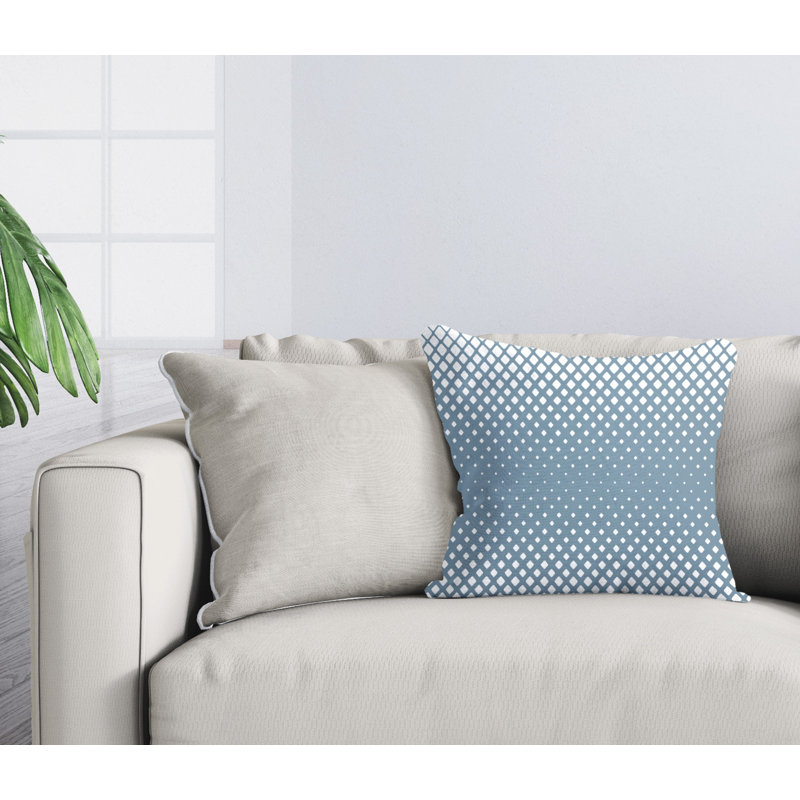 Housse et insert de coussin extérieur carré Wright, 15 po x 15 po, Gris ardoise, Carré