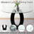 47.2'' Modern Luxury Clear Glass Round Dining Table for 4-6, Modern Kitchen Table with Tempered Glass Top & Stainless Steel Legs, Circle Dining Table for Home, Living Room, Apartment-2049904754-2074553611