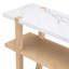 Console étroite avec plateau en marbre, table de hall d'entrée rétro avec tablette ouverte, table de canapé pour le vestibule, le couloir et le salon-2059334911
