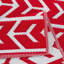Tapis intérieur / extérieur à motif géométrique rouge / blanc Lyndell-434102060