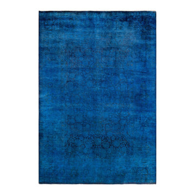 Yaliyah One-of-a-Kind 6' 1" X 8' 10" New Age Wool Area Rug Blue