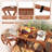  Patio Solid Wood Tray Table w/ Removable Top Rectangular TV Tray Bistro Table-860616982