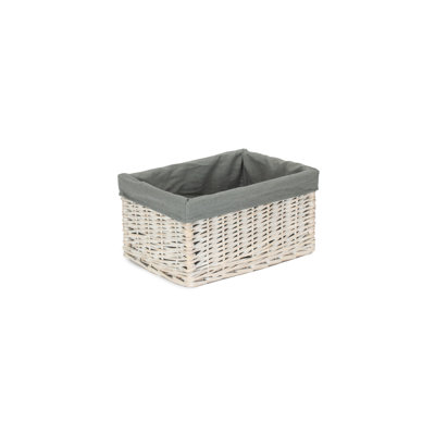 Wicker Storage Basket with Lining