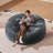 Bean Bag Chair, Memory Foam Filled, Large Beanbag Chairs For Adults And Teens, Soft Sofa With Removable Flannel Cover, Round Couch For Living Room Bedroom College Dorm-698306723-698306651