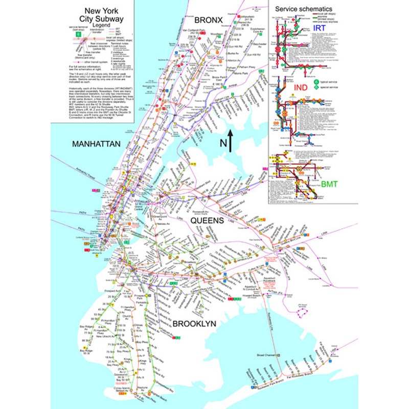 Métro de New York, H 24 po x l 18 po