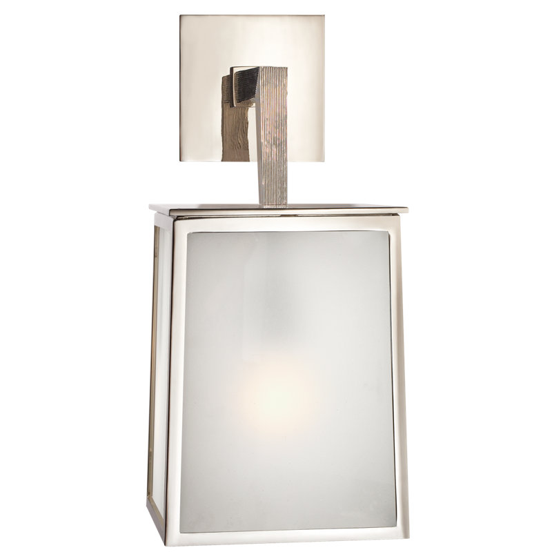 Ojai Outdoor Wall Light, Polished Nickel