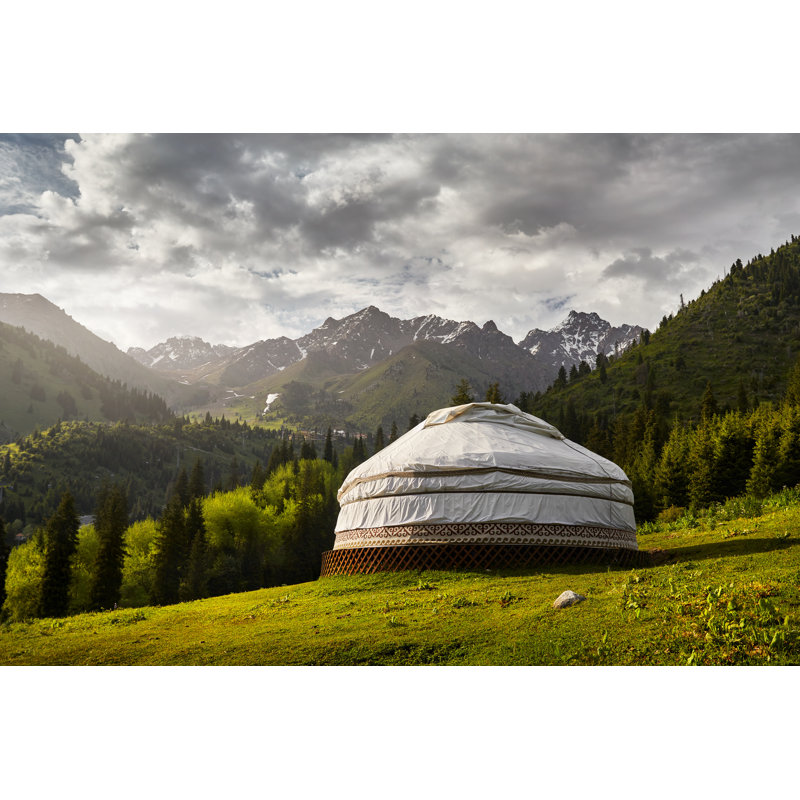 Flemming Yurt Nomadic In Mountain - Wrapped Canvas Print, 30cm H x 46cm W 3.8cm D