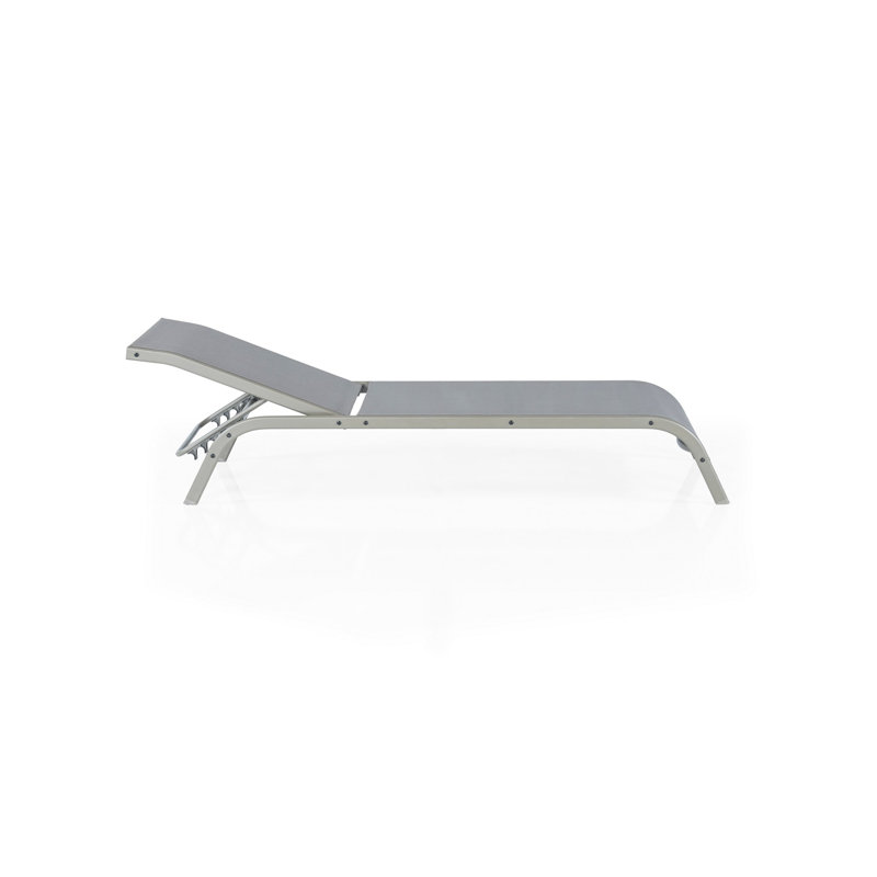 Divona 195cm Long Reclining Single Chaise, Grey