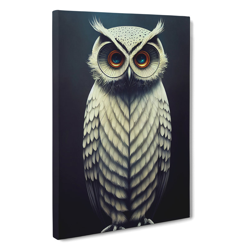 An Artful Owl - Wrapped Canvas, 60cm H x 40cm W x 3cm D