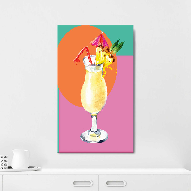"Pina Colada" par Susan Jill, reproduction sur toile, H 24 po x l 40 po x P 1,5 po
