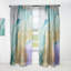 Vert et bleu Tender liquide Art III - rideau en velours moderne - obscurcissant - 1 panneau-71738142
