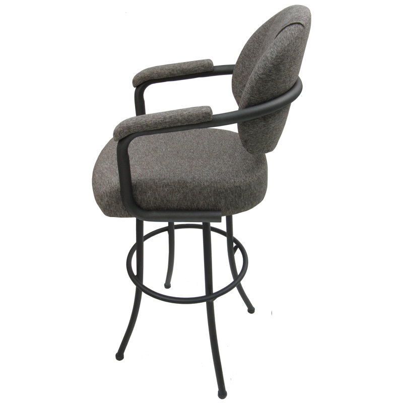 Comptoir pivotant, bar et très grand tabouret Vickky, Gris, Gris, Tabouret de bar (siège d'une hauteur de 30 po)