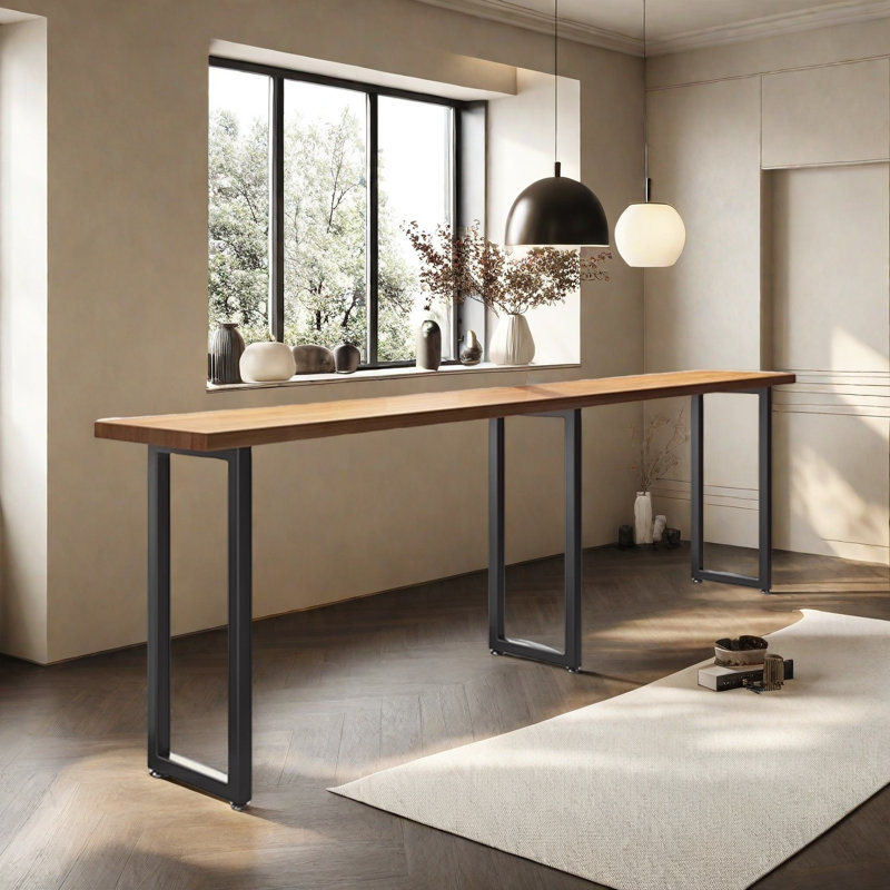 Table de bar Ironwork, H 41,3 po x L 94,4 po x l 15,7 po