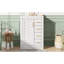 Meuble-lavabo compact blanc avec lavabo intégré en céramique, style moderne