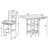 Alizai 4 - Person Solid Wood Top Four Leg Dining Set-653004252