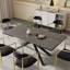 Ensemble de salle à manger rectangulaire avec chaises en tissu 70,8 "à 102,3" Louina-1026249158-1026249156-1026946460