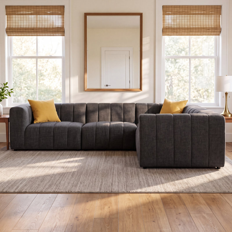 Bowry Upholstered L-Shaped Sectional Symmetrical