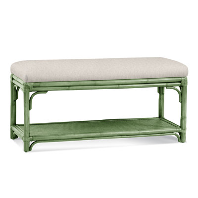 Summer Retreat Wicker Shelf Storage Bench