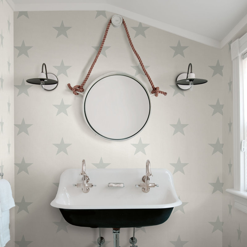 Papier peint Mcgraw Teal Stars, Bleu sarcelle