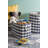 PAPER BIN CHECKERS NAVY RECTANGLE LARGE 17x12x12