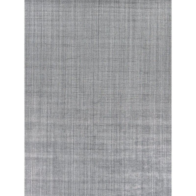 Robin Hand-Loomed Cotton Charcoal Area Rug, Rectangle 10' x 14', Charcoal