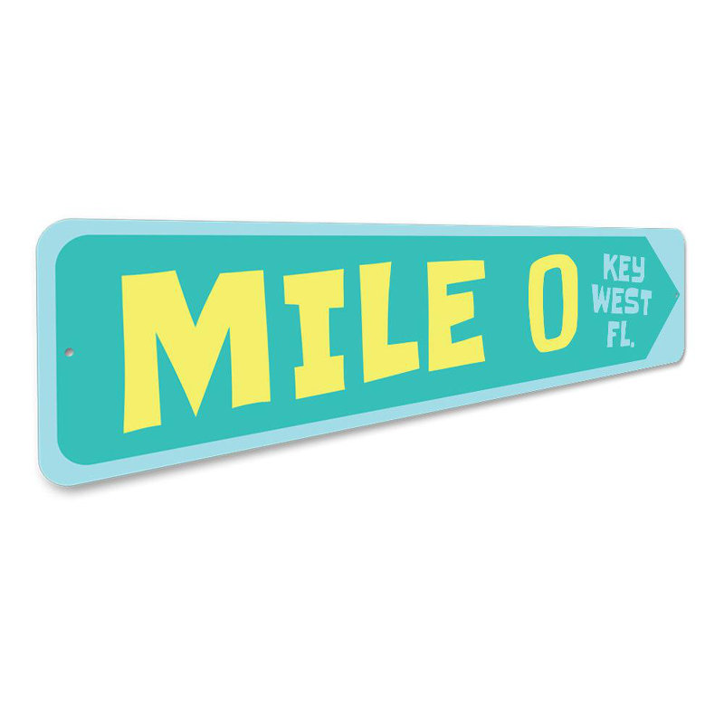 Plaque en aluminium Mile Marker, H 4 po x l 18 po x P 0,04 po
