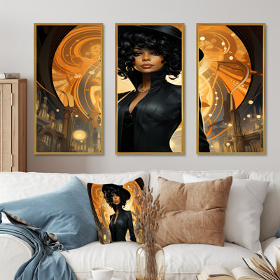 Femme afro-américaine Harlem Renaissance I - Art africain américain, art mural