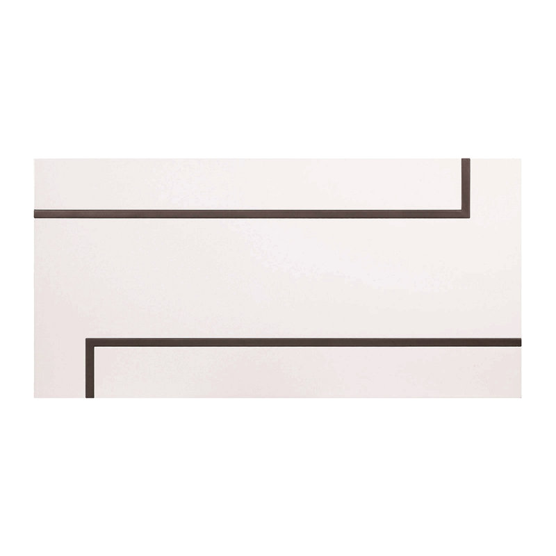 Pieds de table de style moderne et contemporain se prolongeant sur le plateau de la table. Structure en métal et acier, finition blanche et bronze. Table basse - non incluse