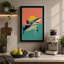Shark at Sunrise Art Deco - Wrapped Canvas-2011674704-2011674711