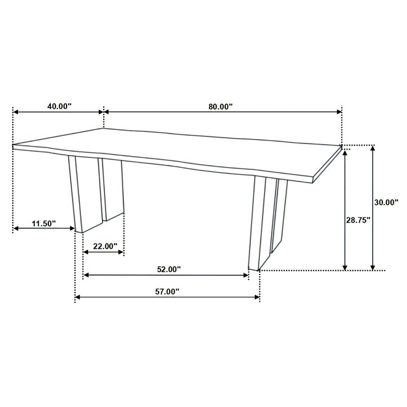 Nodum Rectangular Live Edge Conference Table