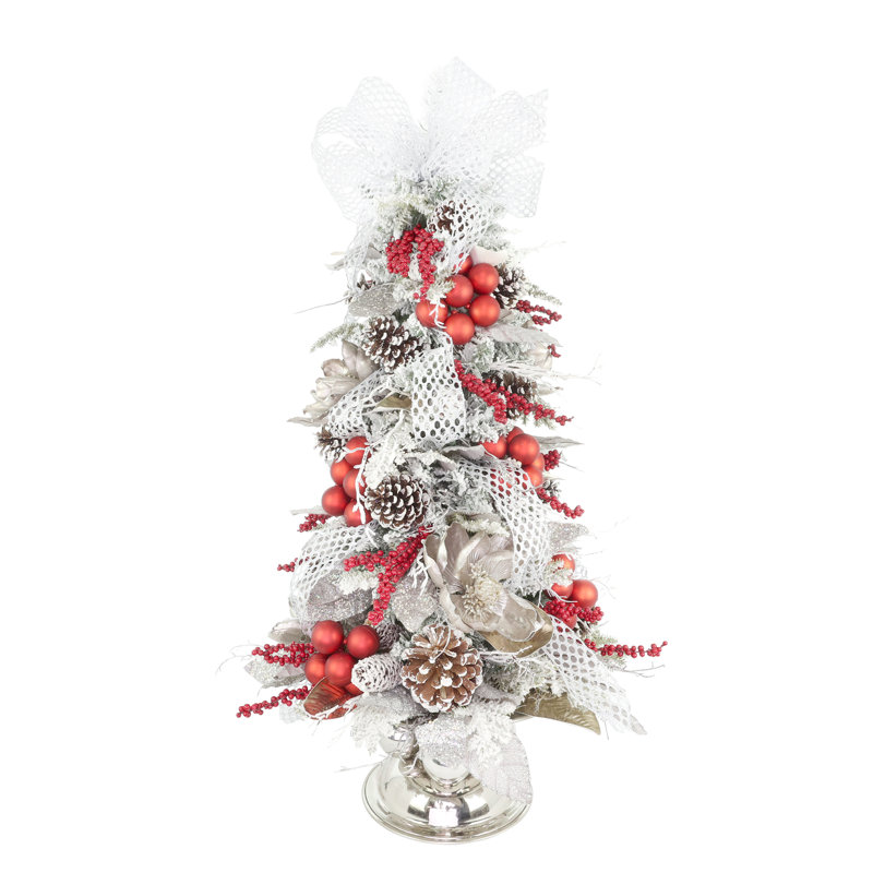 Pre-Lit Holiday Tree with Ornaments, Berries and Bows