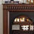 Nu-Brown + Black Solid Wood Freestanding Fireplace