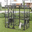 Catio extérieur de 71,3 po de hauteur avec toit, 3 plateformes de saut et 2 cabanes pour faire la sieste (gris)