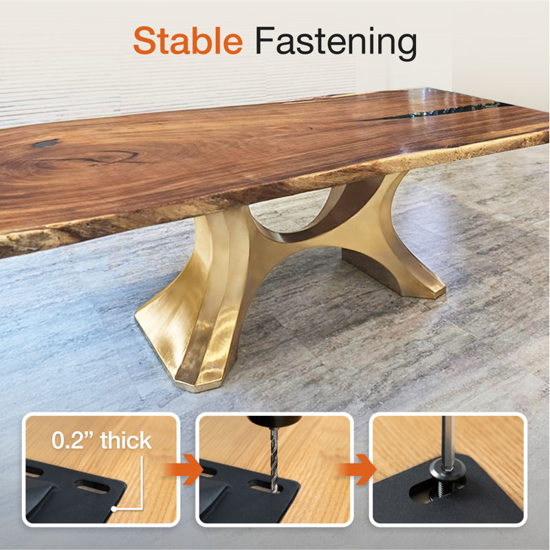  Hoshi Gold Metal Dining Table Base